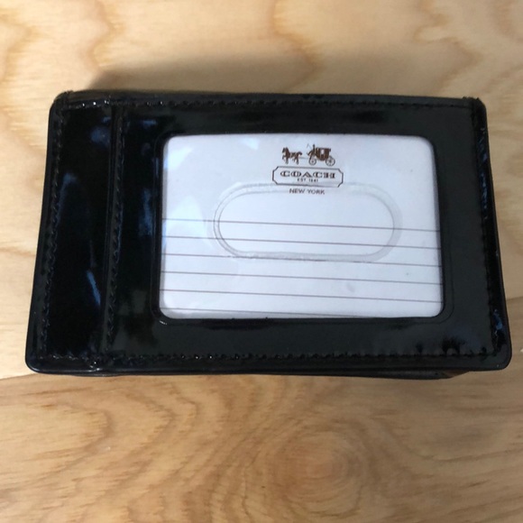 Coach Black Wallet Business Card Case New - Picture 3 of 5
